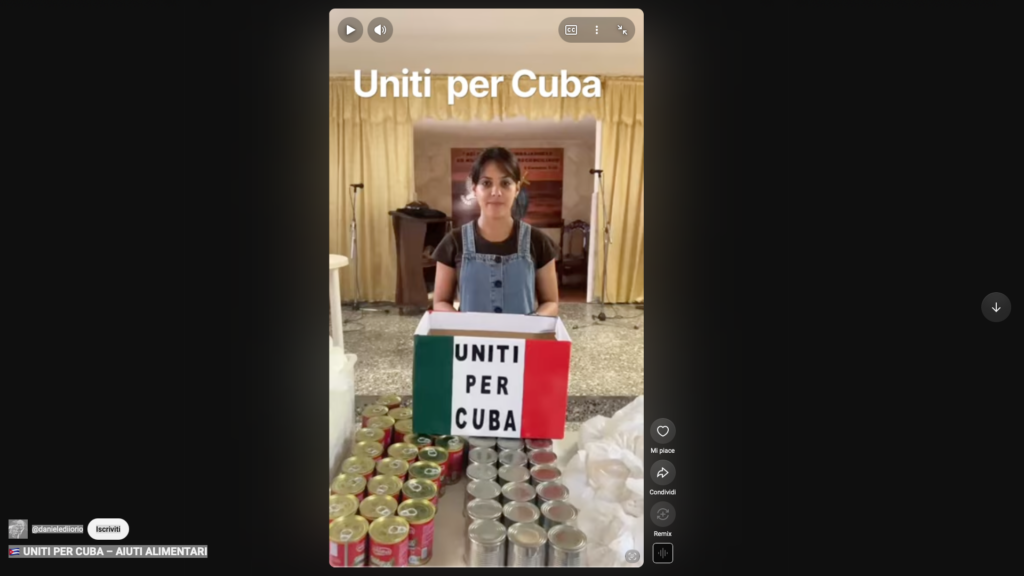 UNITI PER CUBA – AIUTI ALIMENTARI
